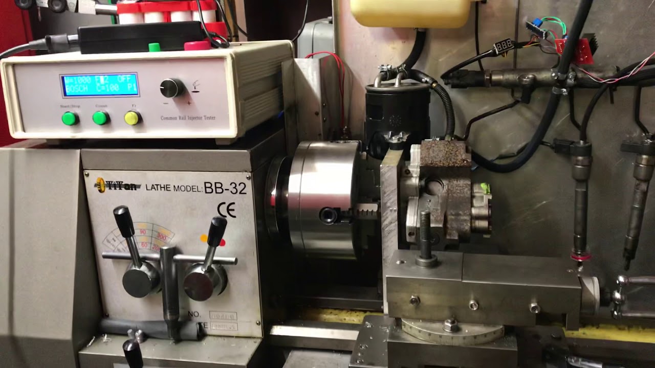 DIY common rail injector tester for lathe