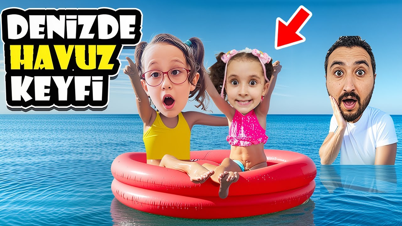DENİZE HAVUZ KURUP GİRDİK !! BAHAR BANU ALYA VE GÖKHAN ABUR CUBUR KEYFİ YAPTI !!
