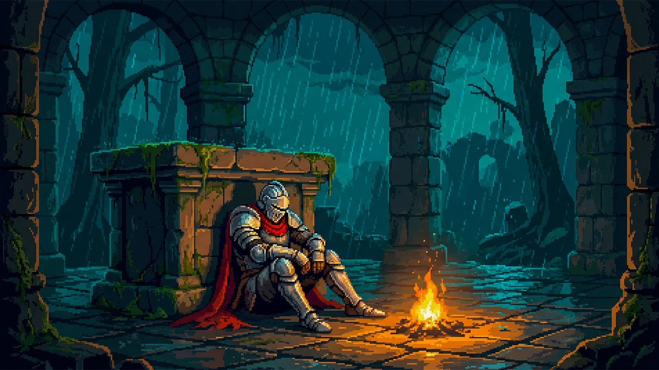 The road can wait, traveler… Rest by the fire