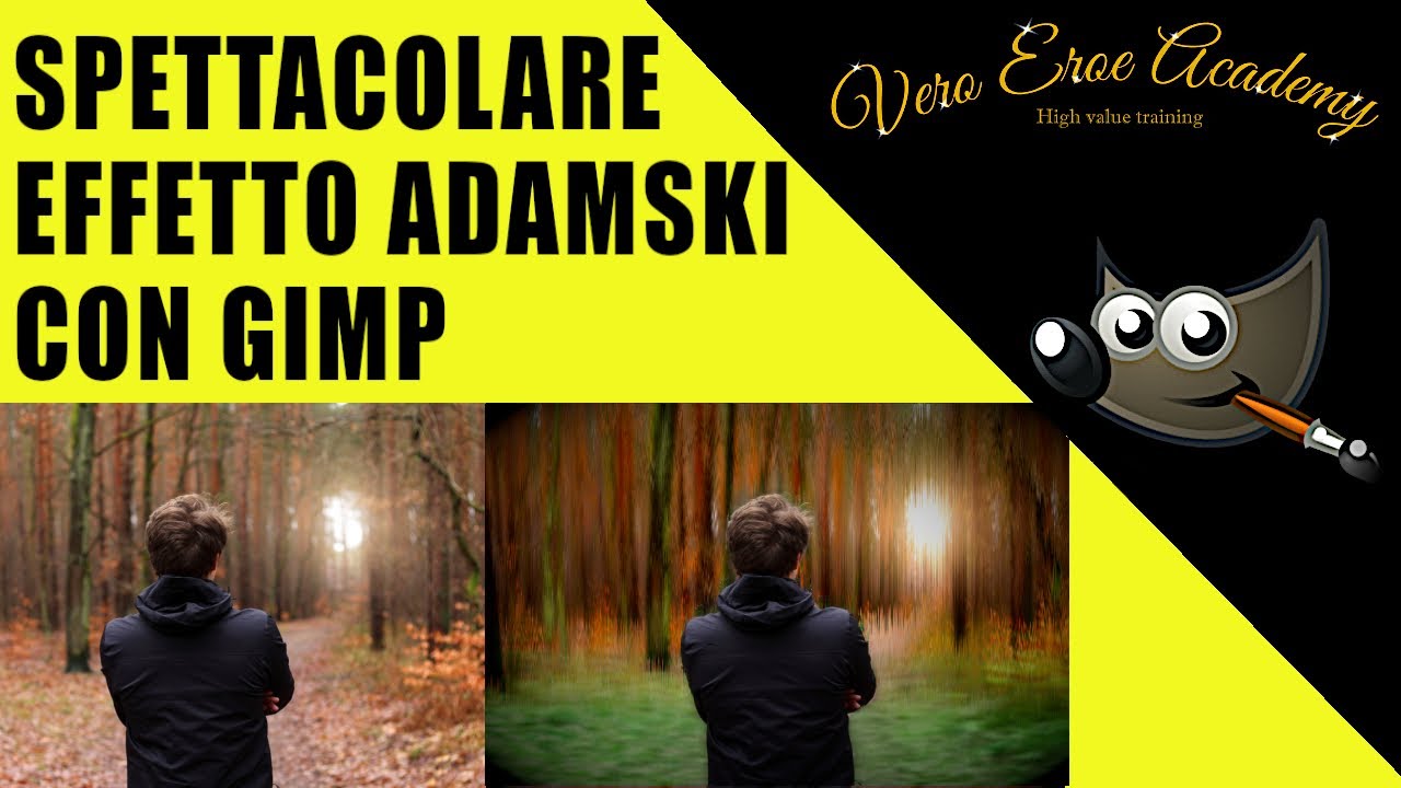 EFFETTO ADAMSKI GIMP