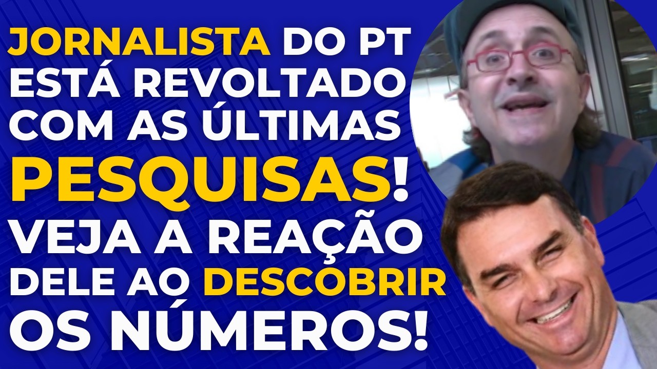 🚨REINALDO AZEVEDO FICA CLARAMENTE NERVOSO COM RESULTADO DE ÚLTIMAS PESQUISAS