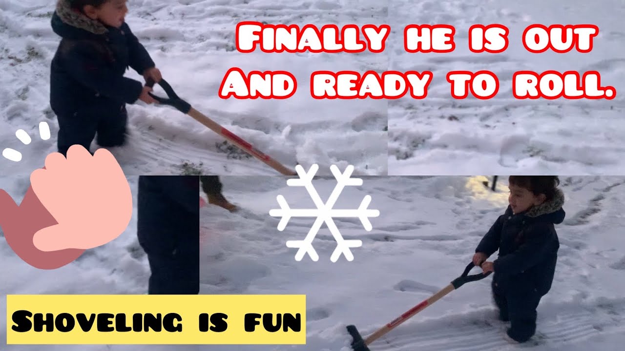 Fun shoveling snow and playing at Crosby Park