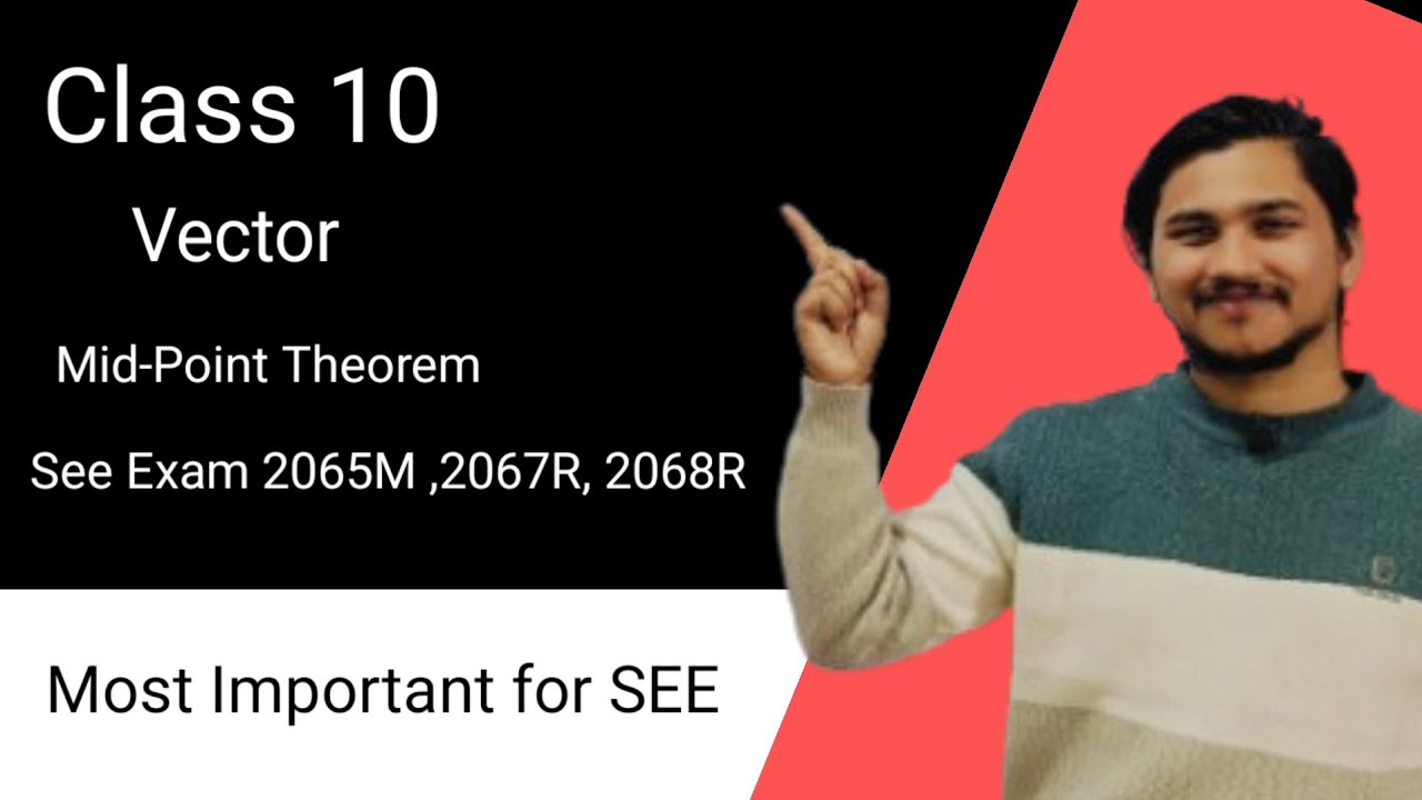 Mid- point Formula || See Question || class 10 Vector ||