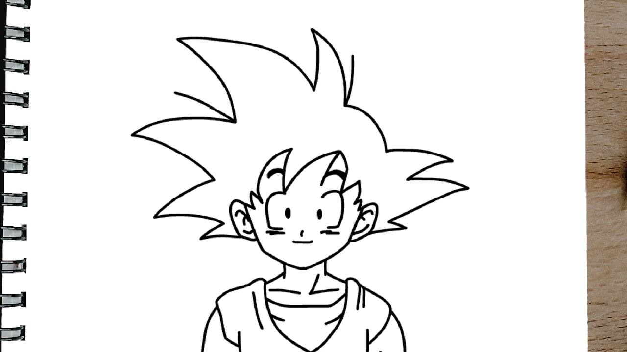 Como dibujar a GOTEN PASO A PASO de Dragon Ball Z