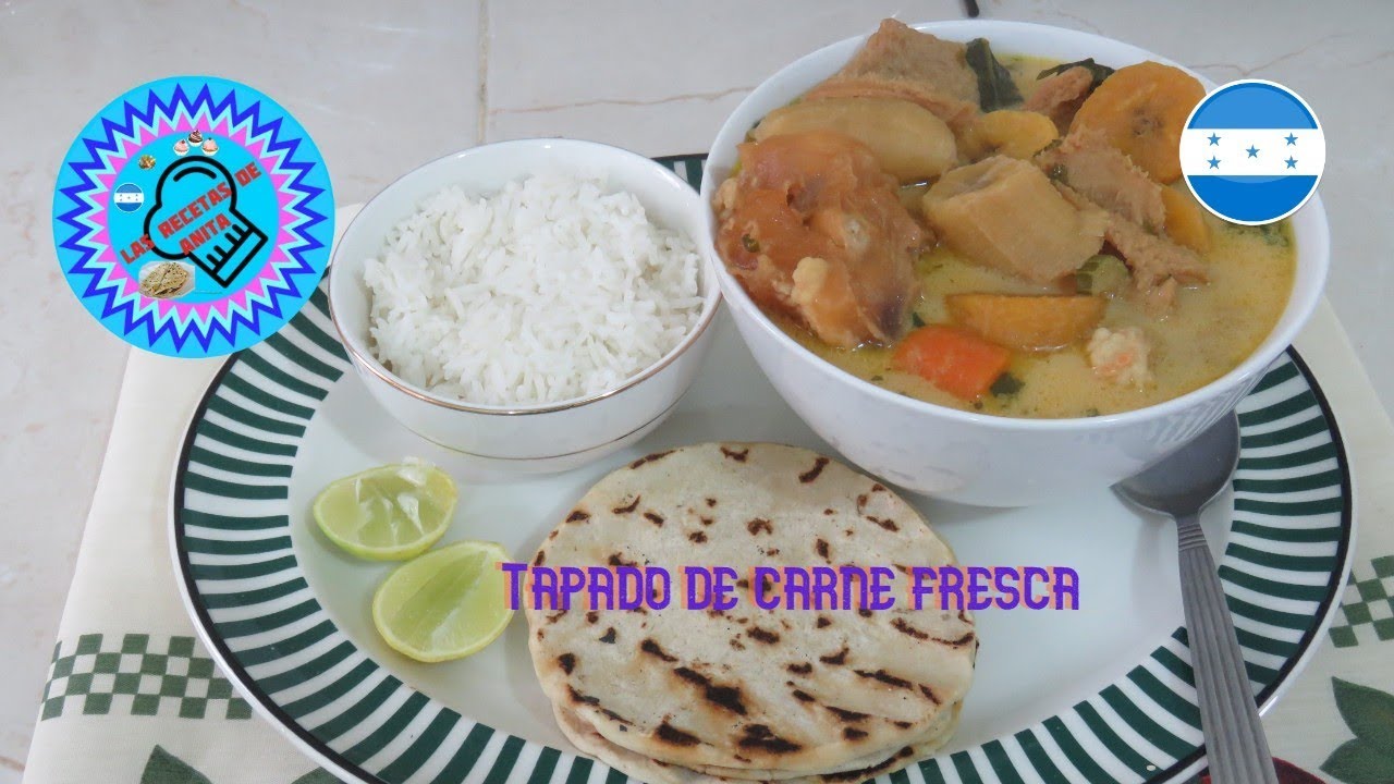tapado de carne fresca catracho ,  las recetas de anita