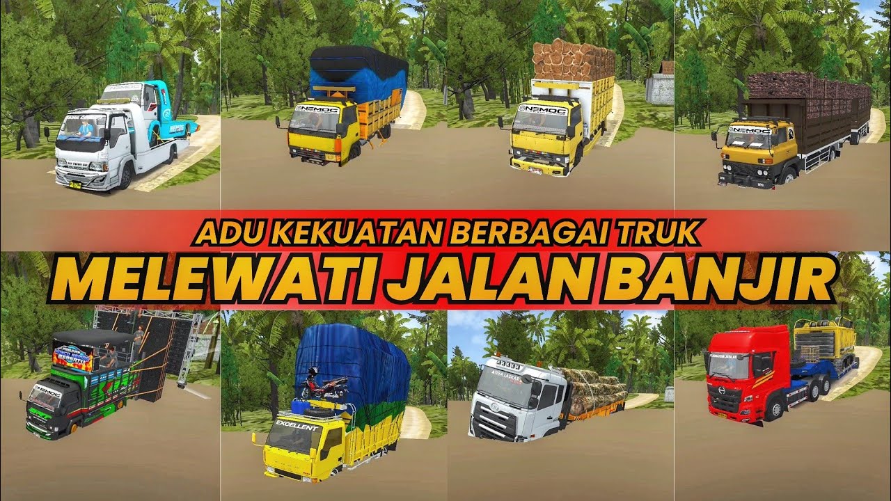 Challenge Berbagai Jenis Truk Melewati Tanjakan Viral Batu JOMBA di BUSSID‼️