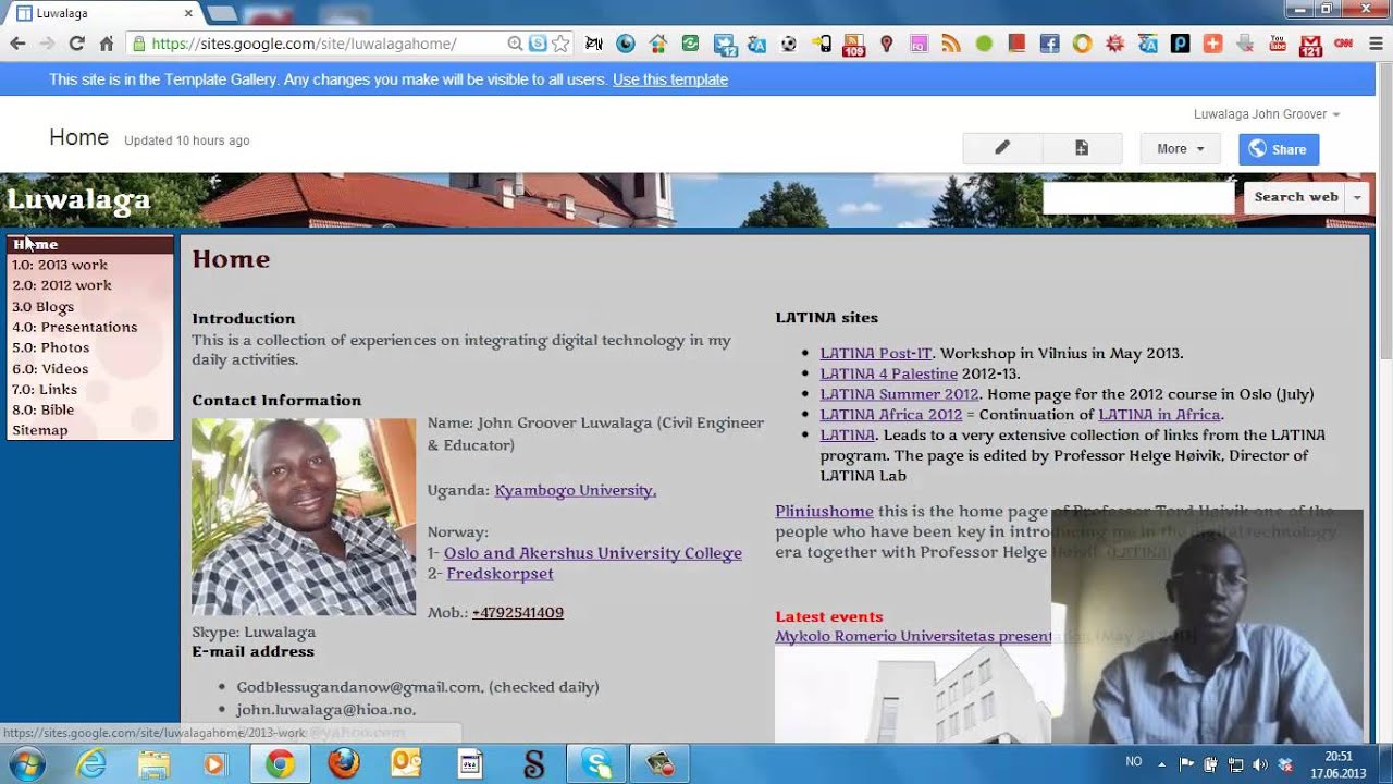 Luwalaga Google site