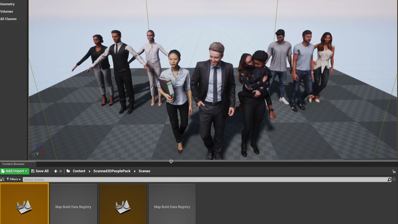 free Scanned 3D People Pack #UE4 live preview 3min lv1　powerful