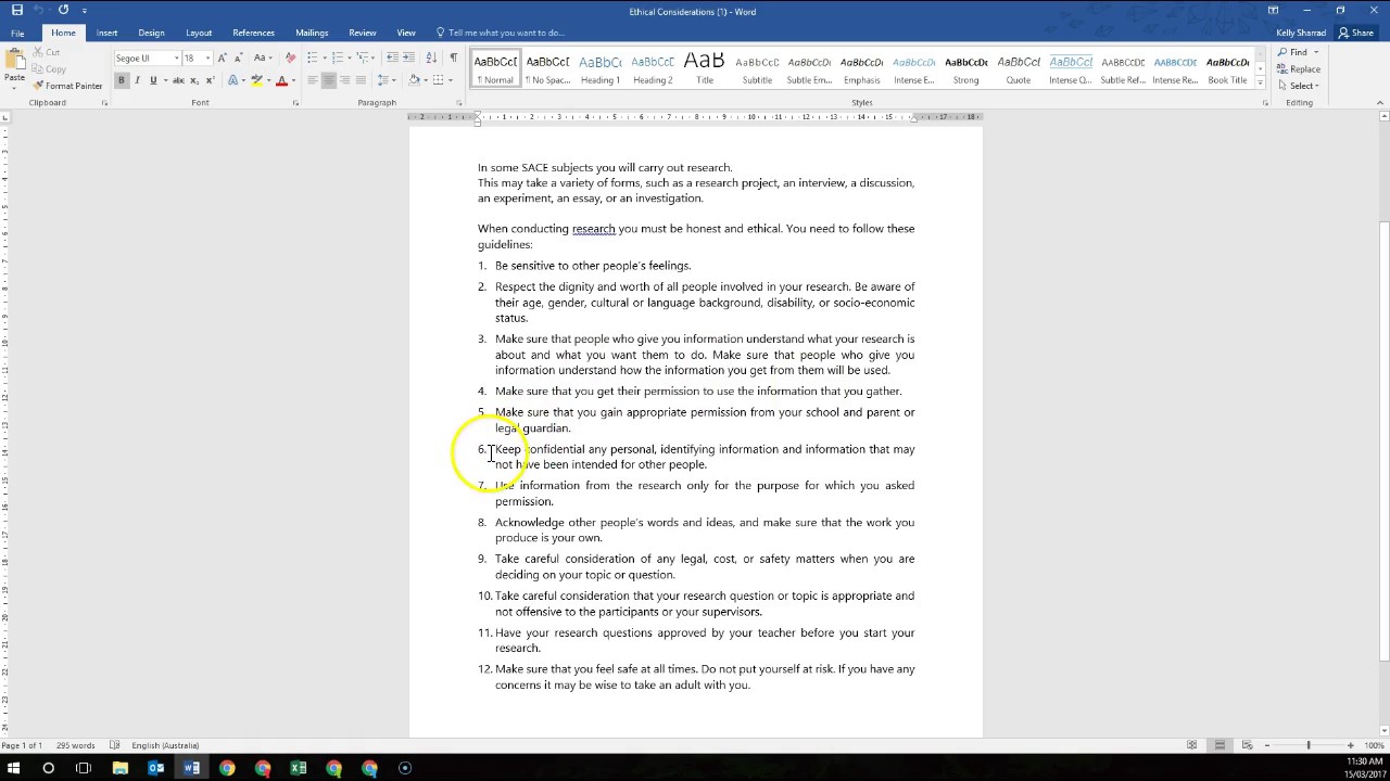 Research Project - Ethical Considerations Explained