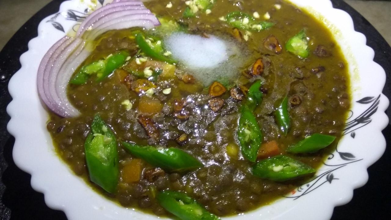 Kali masoor ki daal - Malka masoor dal