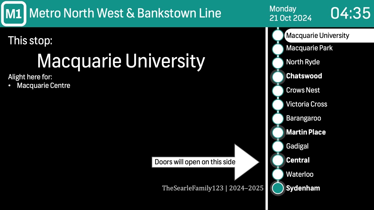 Sydney Metro M1 North West & Bankstown Line Train Announcement (Taylor's Version)