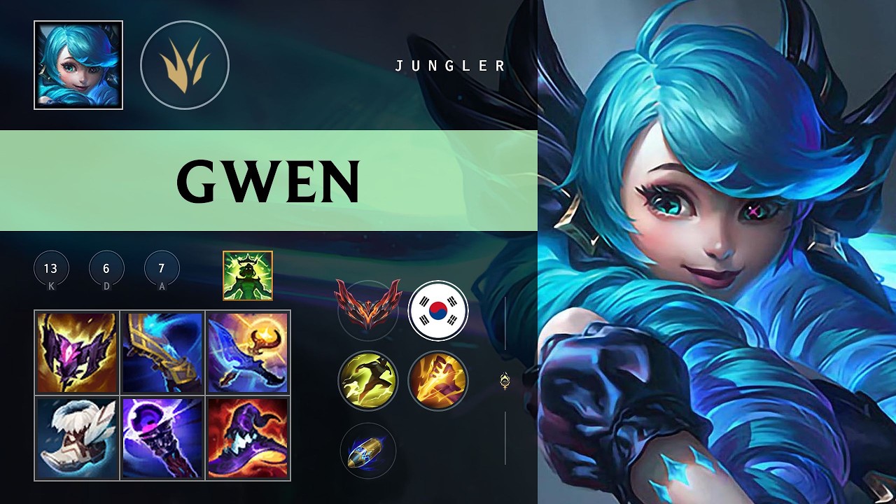 Gwen Jungle vs Vi - KR Grandmaster Patch 26.08