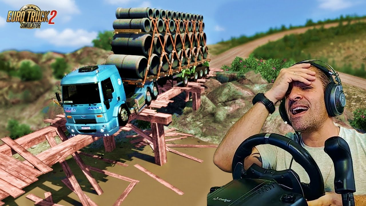 QUE SUSTO, AS MADEIRAS CAIRAM COM O CAMINHÃO EM CIMA - Vida de Caminhoneiro 403 - Euro Truck 2