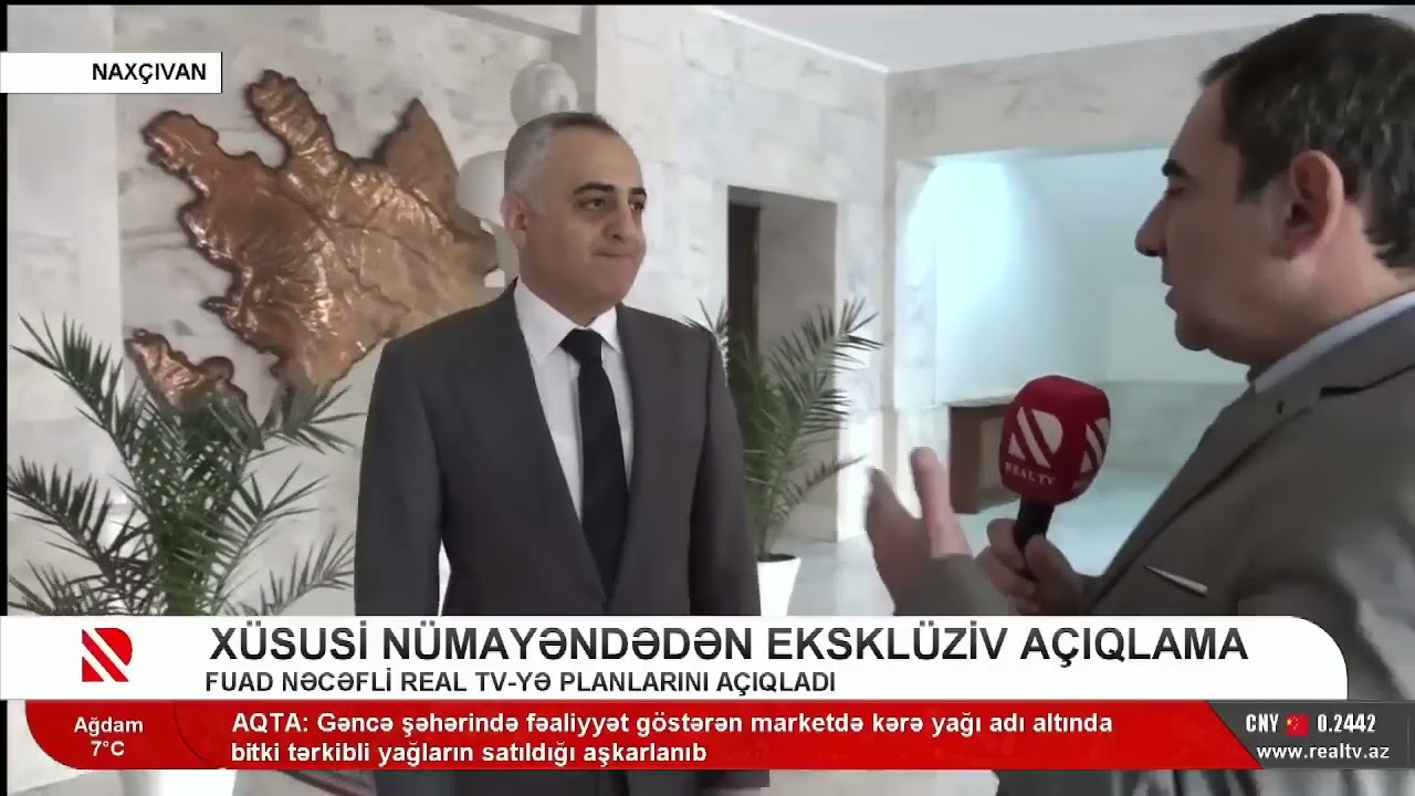 Prezidentin Naxçıvana təyin etdiyi xüsusi nümayəndə Real tv-yə müsahibə verib