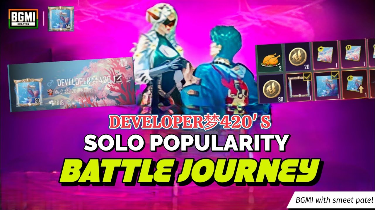 DEVELOPER 420's PK 0 to PK 5 Complete Journey | Popularity Battle Without Spend UC | Reach PK10 Free