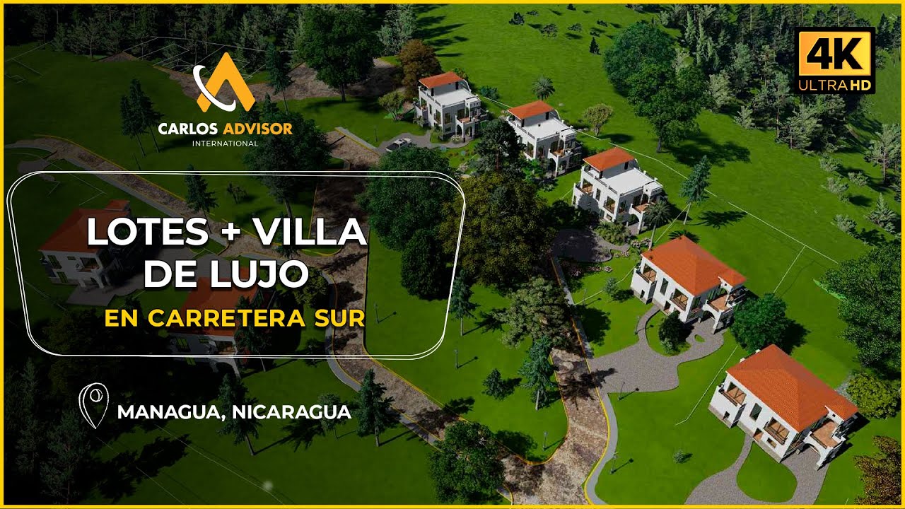 Lotes de Lujo + Villa Disponible en Carretera Sur, Managua