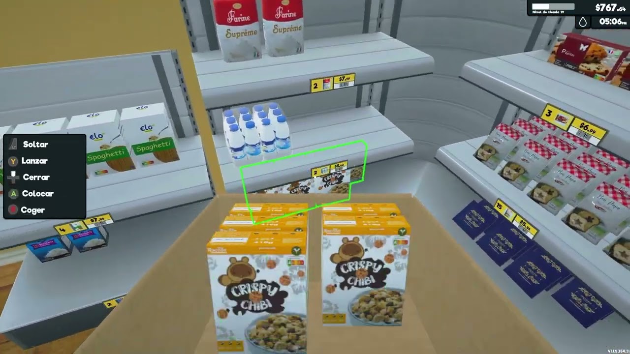 Entregando pedidos y contratando seguridad Dia 17 Supermarket Simulator