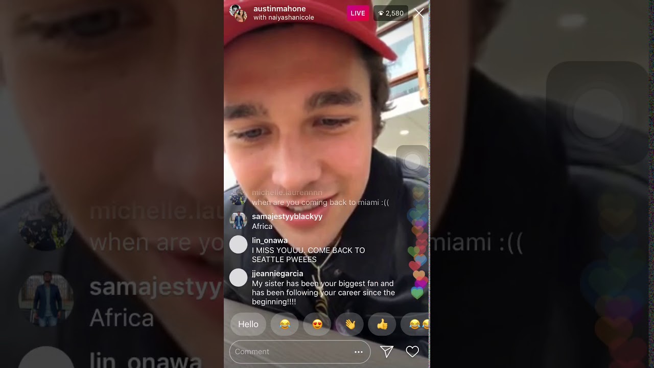 Austin Mahone IG Live