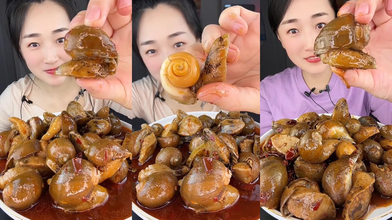 【Yummy】Spicy abalone snail🐚🌶#mukbang#asmr#Seafood