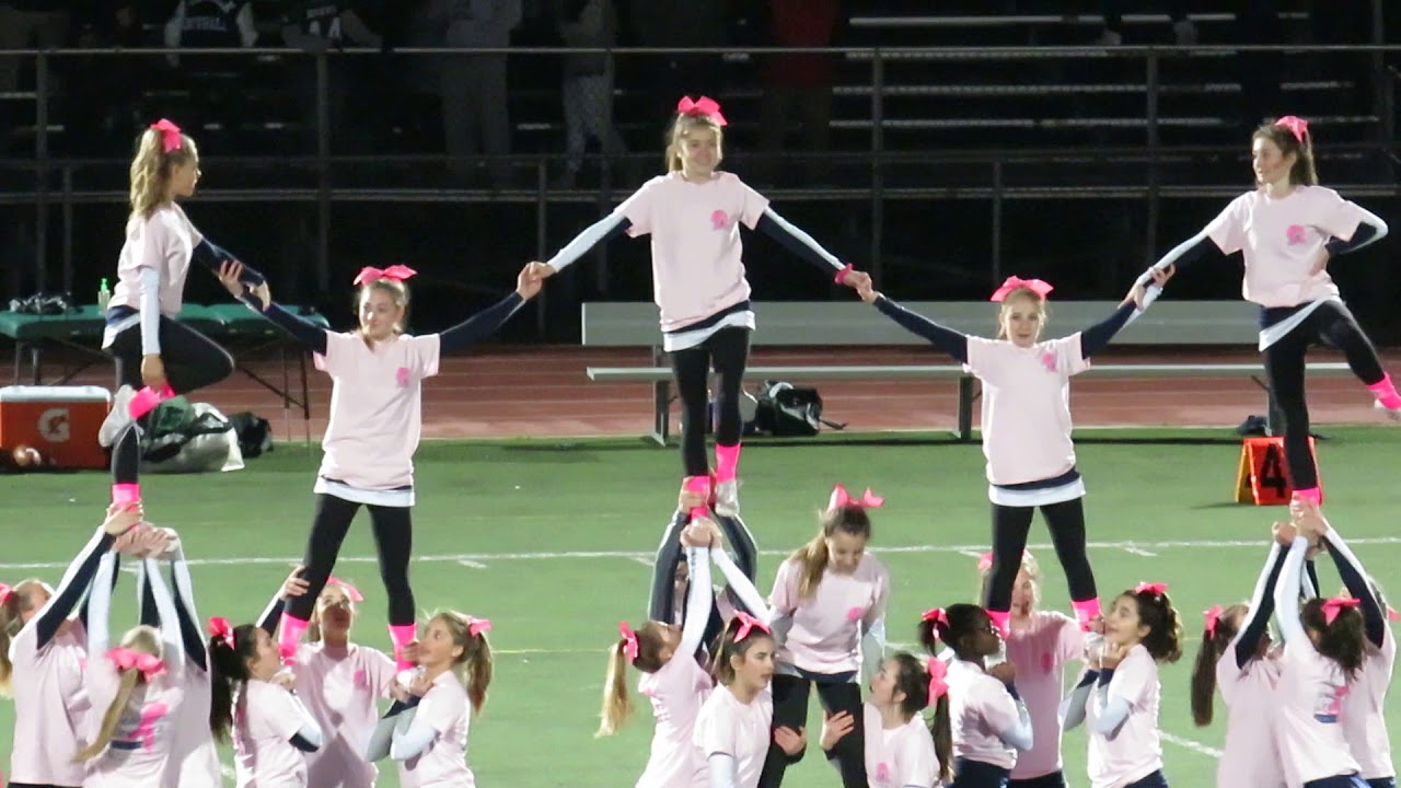 Staples Wreckers Cheerleaders Perform at Football Halftime vs Norwalk - October 19, 2018