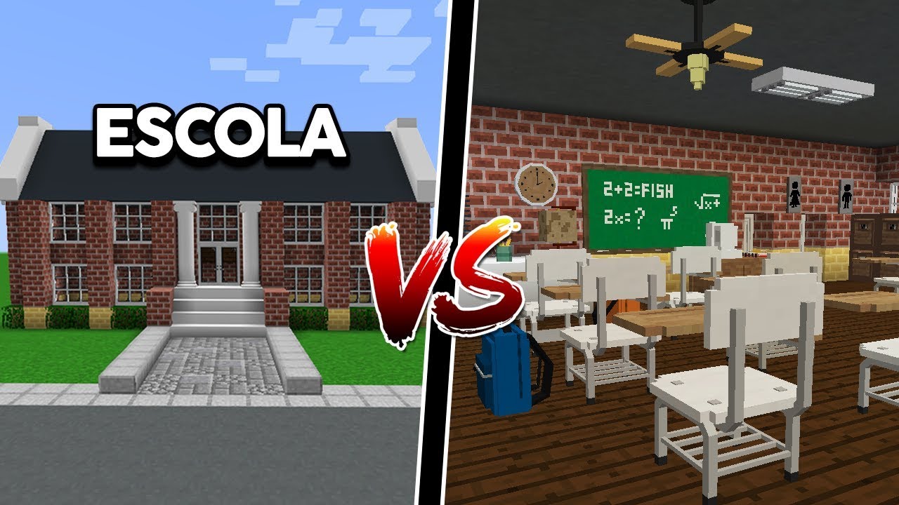 Batalha de Construção: QUEM FAZ A MELHOR ESCOLA NO MINECRAFT!