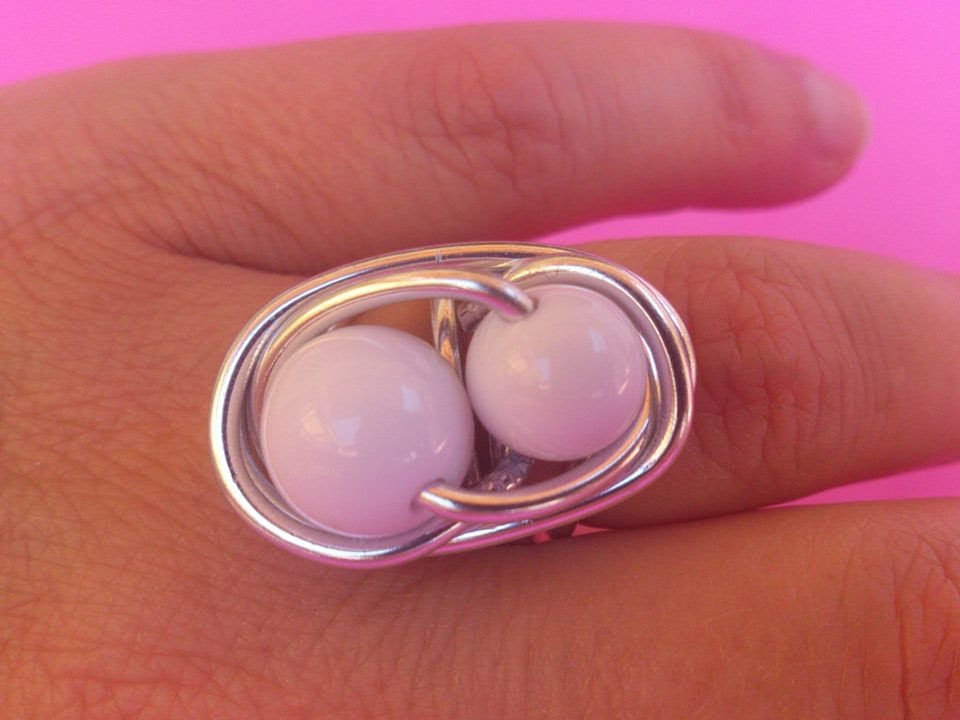 DIY: Como hacer anillo de alambre con bola doble.