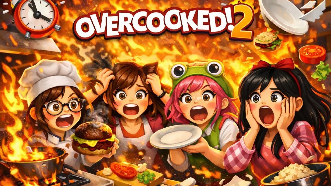 vamos de overcooked 2 com amigos