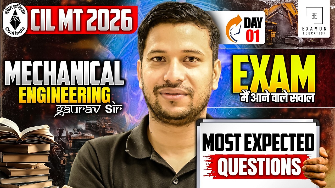 CIL MT 2026 Mechanical Most Expected Questions Day 01