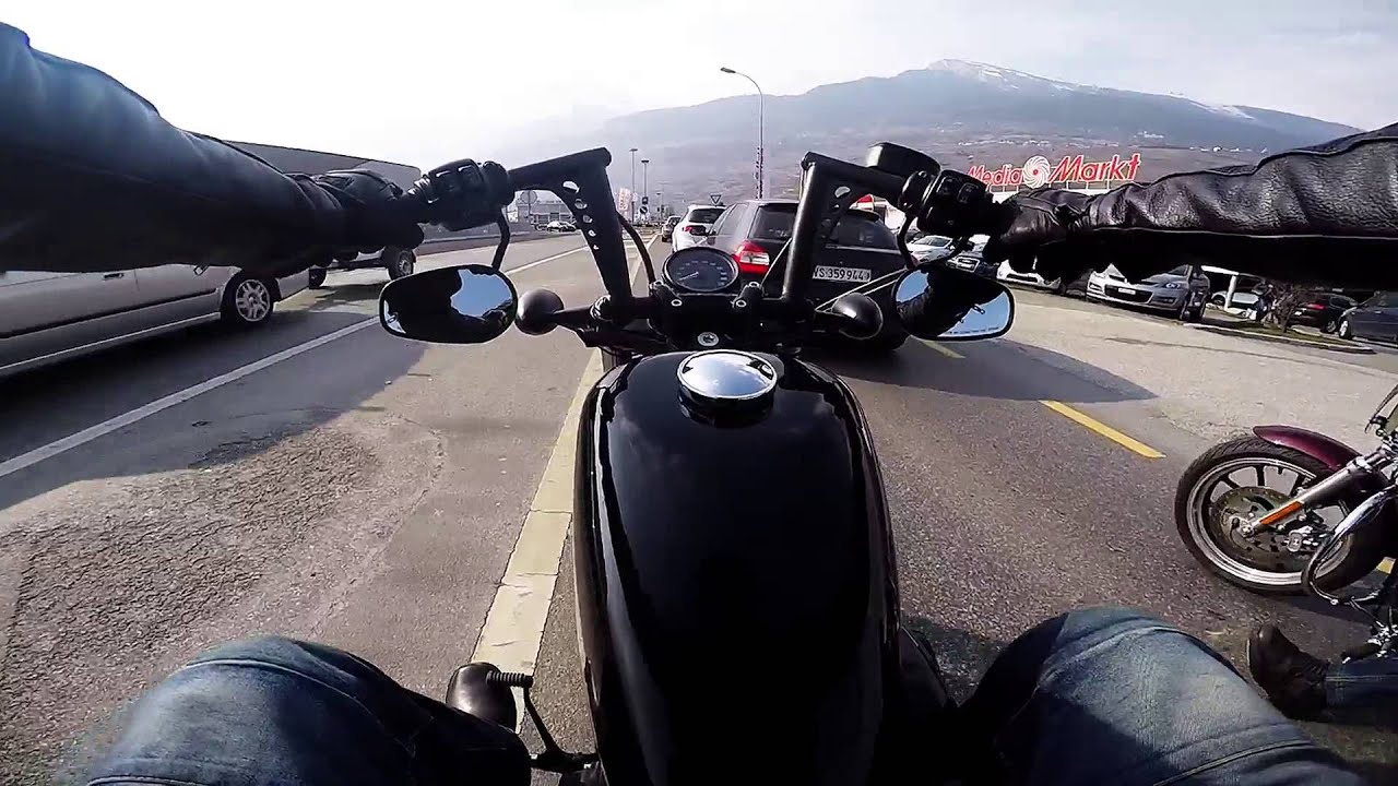 Harley Davidson 48 gopro on chest