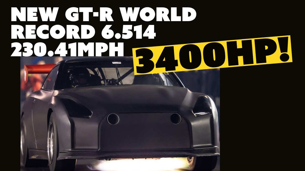 3400hp R35 GT-R &lsquo;Nightfury&rsquo; World Record 230mph pass