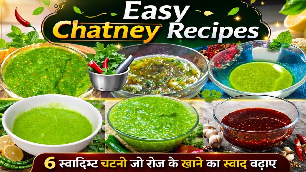 Ramzan special Chutney Recipes/6 Easy Chutney Recipes/6 स्वादिष्ट चटनी जो रोज़ के खाने का स्वाद बढ़ाए