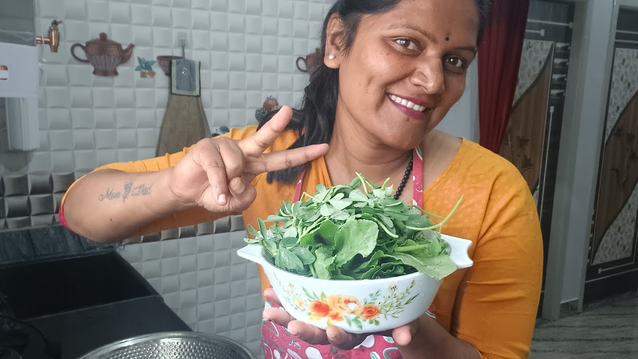 Palak chapathi avarekalu sambar resip #cooking #kannada 