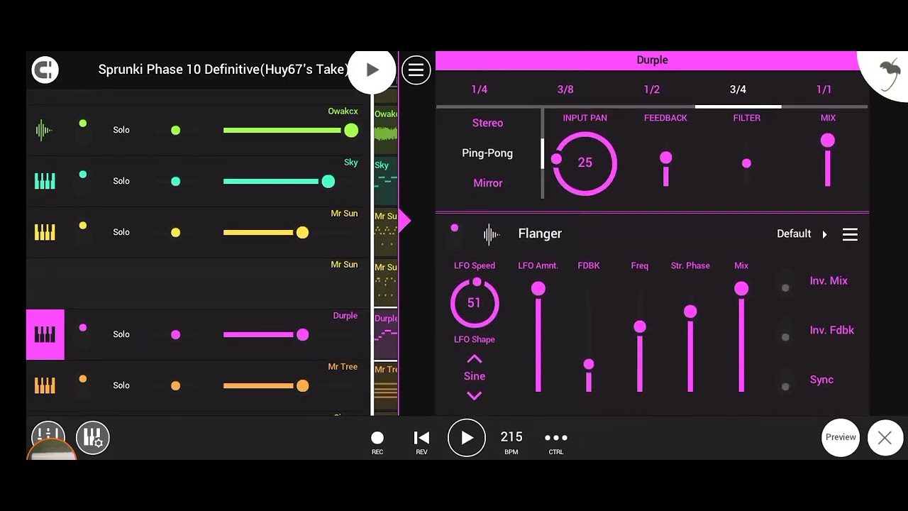 FL Studio Mobile - Sprunki Phase 10 Definitive(Huy67's Take) - Sound Showcase - (NOT A MOD)