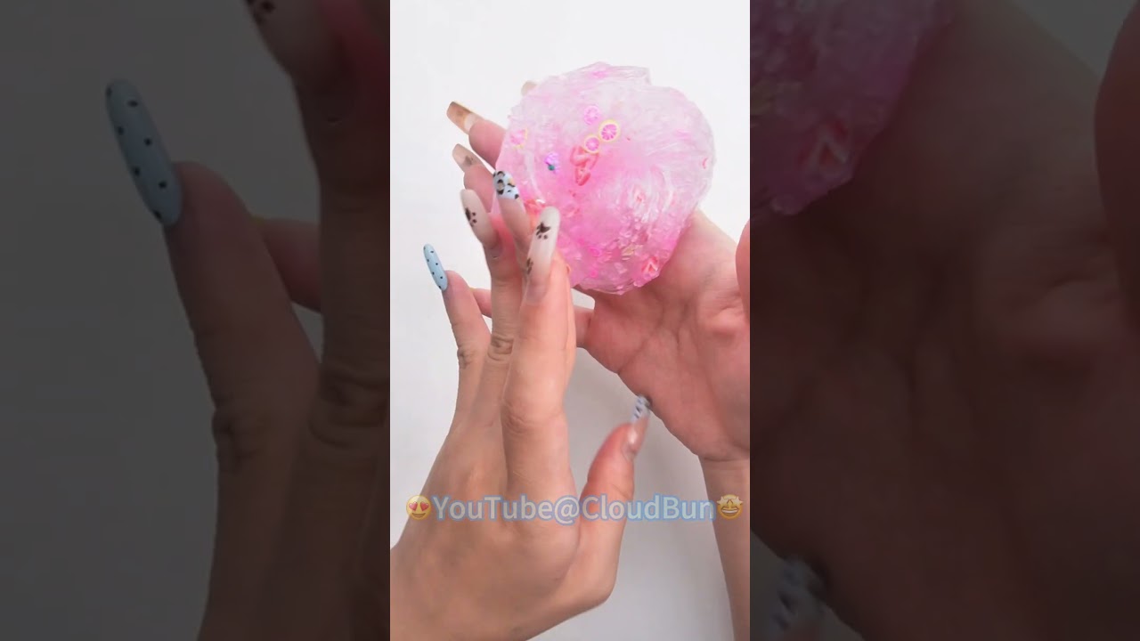 Squishing translucent strawberry-mochi galaxies through crystal jelly 🍓✨ Velvet crunches 