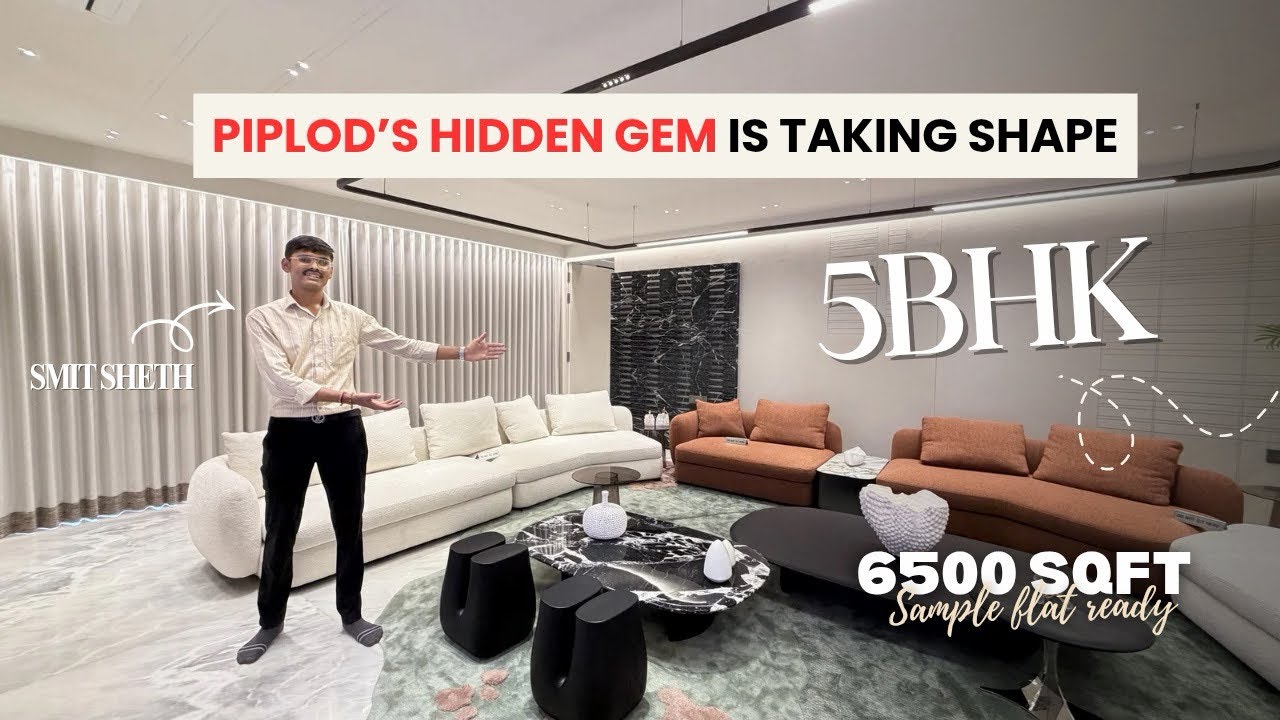 Surat&rsquo;s Hidden Gem in Piplod 💎 | 6500 Sqft 5BHK Apartment with a Massive 1,30,000 Sqft Garden!