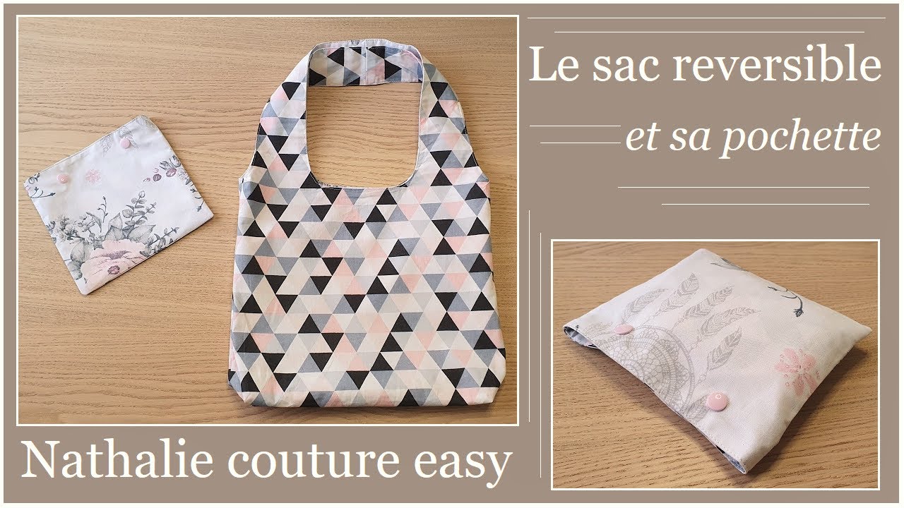 le sac reversible et sa pochette de transport nathalie couture easy