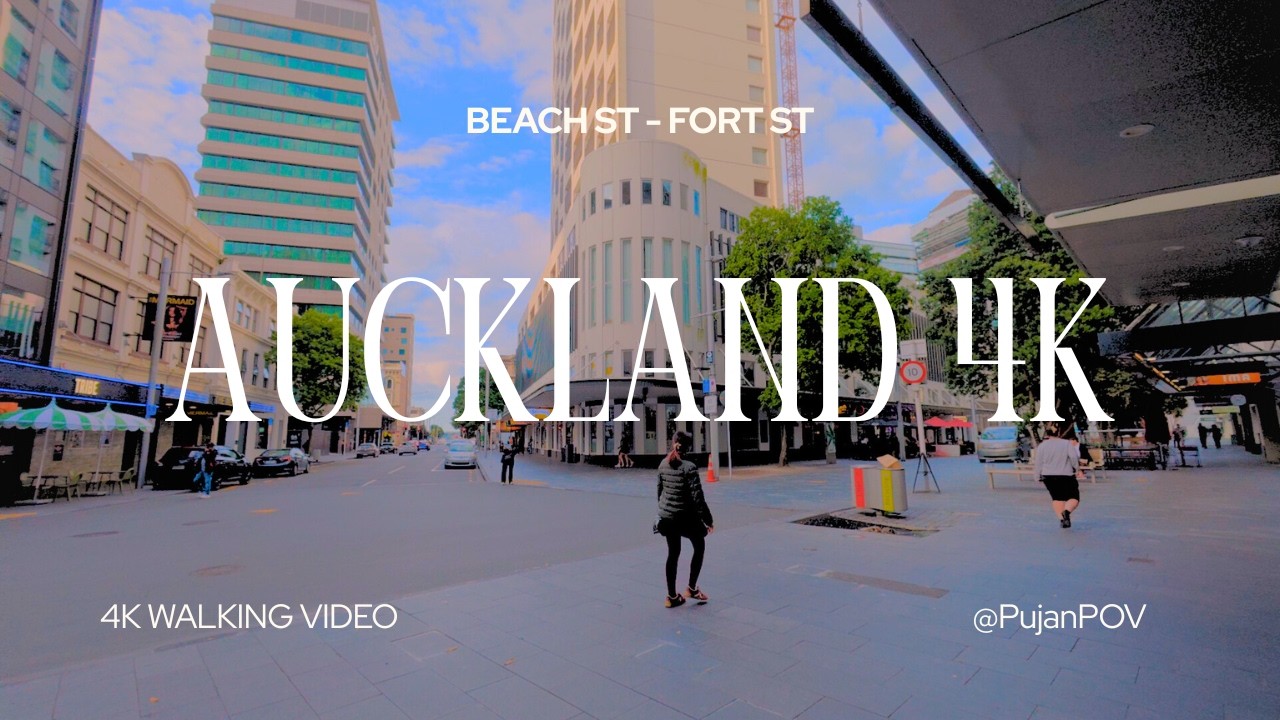Auckland City Walk 4k | Beach St to Fort St | Walking Tour