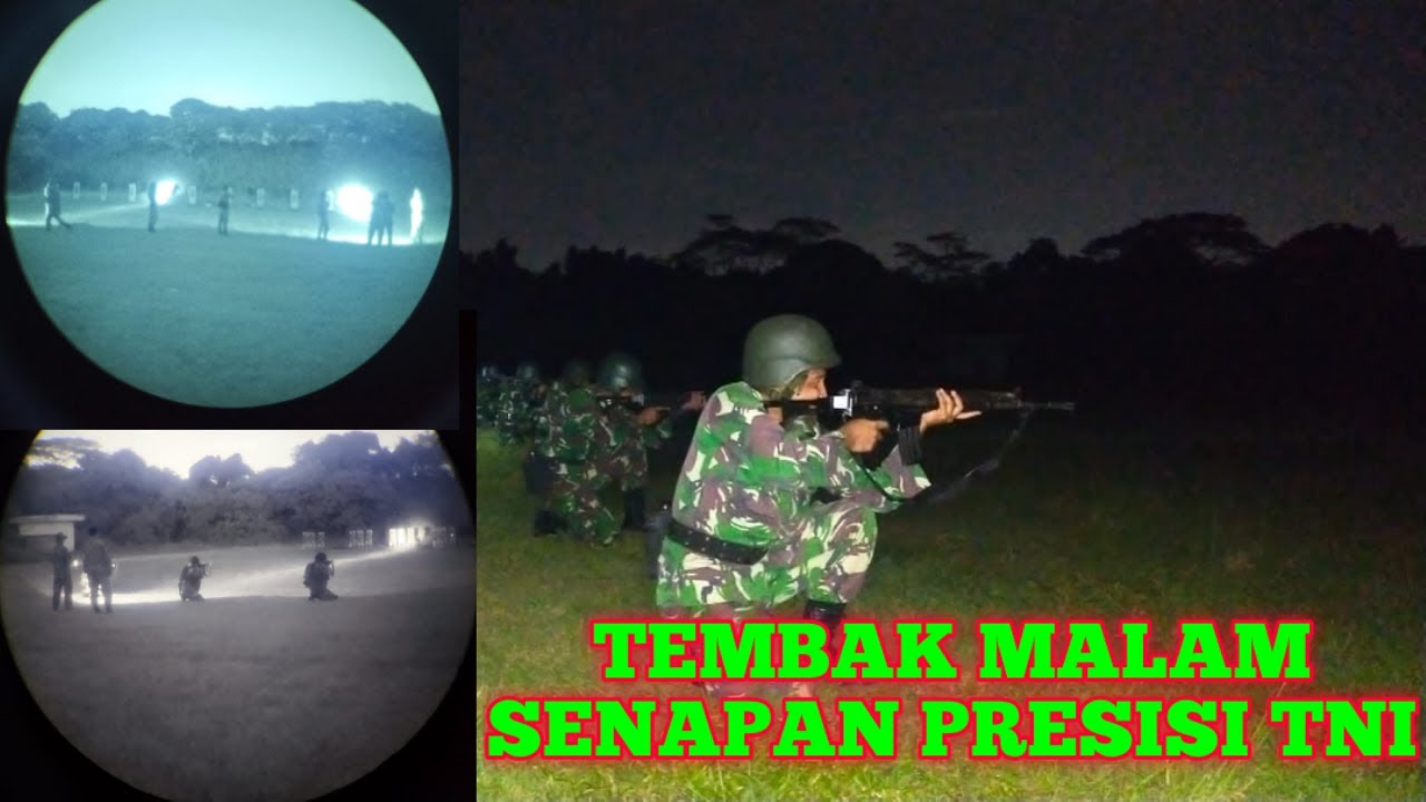 Latihan Tembak Malam Senapan Senjata SS1 TNI | Hari ke 2