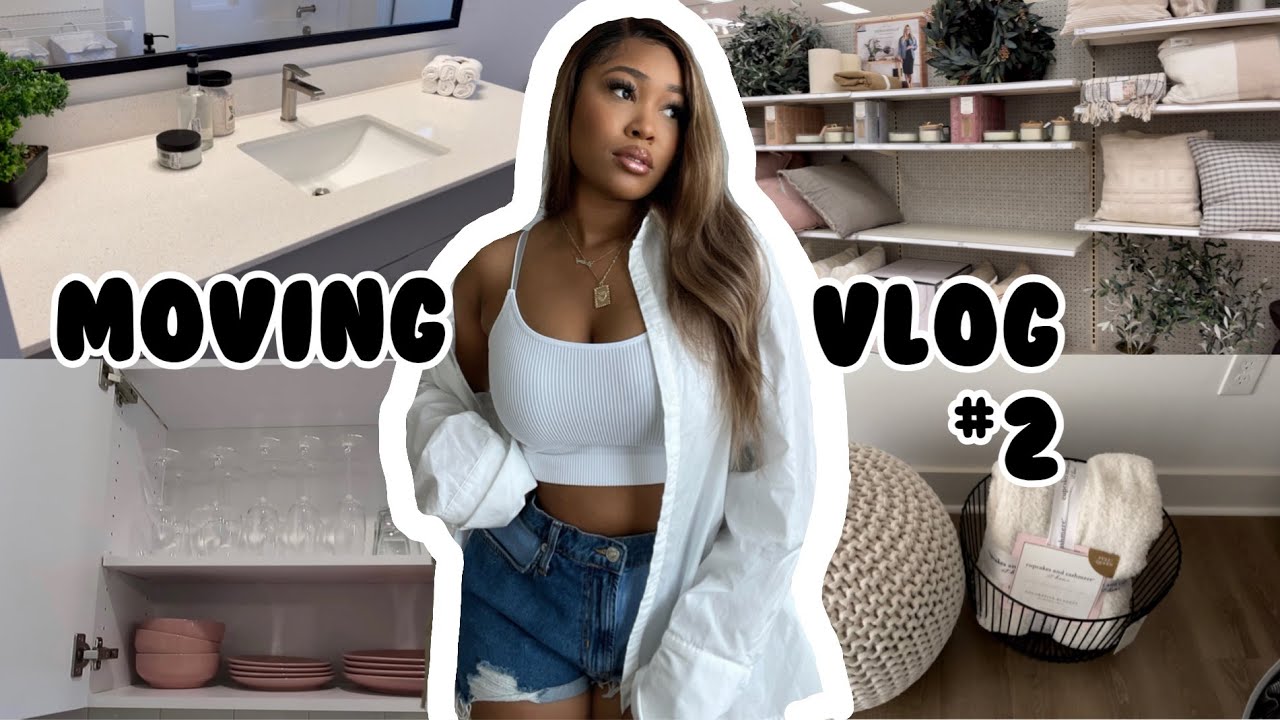 MOVE IN VLOG #2 | Moving into my first apartment || shopping, organizing & more!