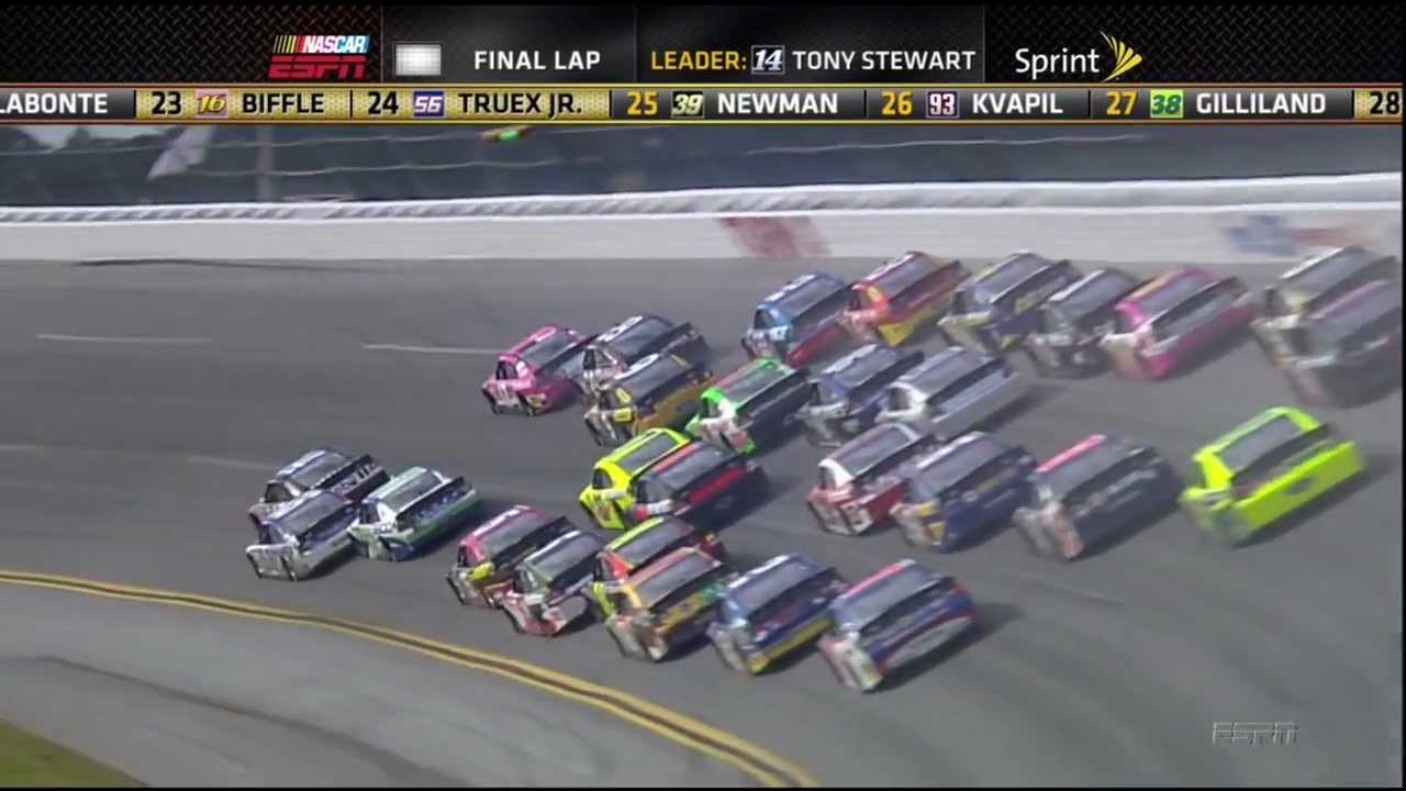 Tony Stewart Flip 2012 Talladega Big one Fall Race