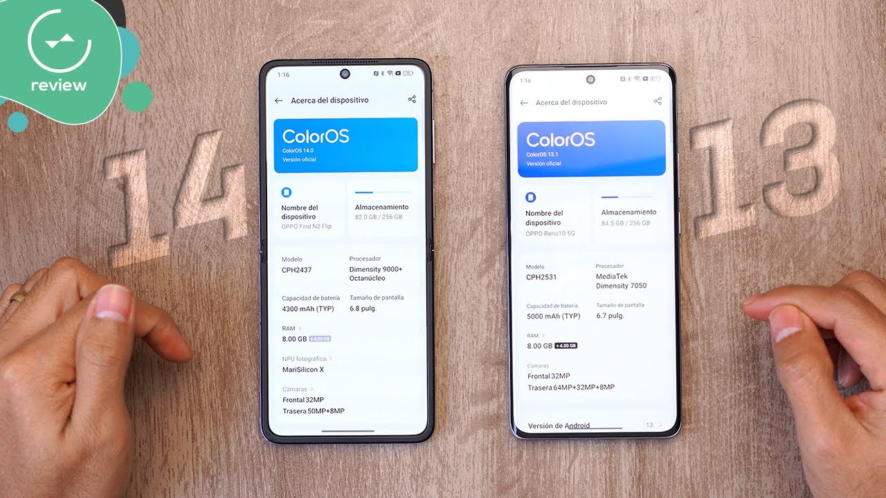 OPPO ColorOS 14 vs ColorOS 13