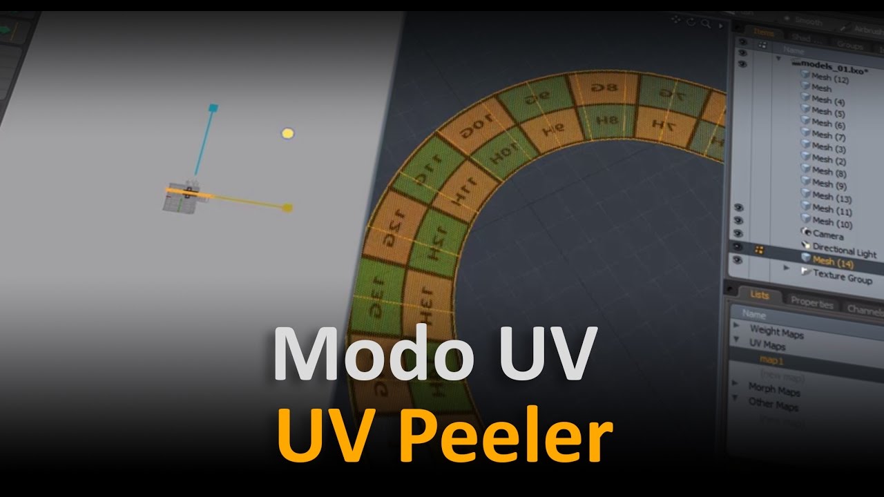 Modo UV: Peeler Unwrap mapping