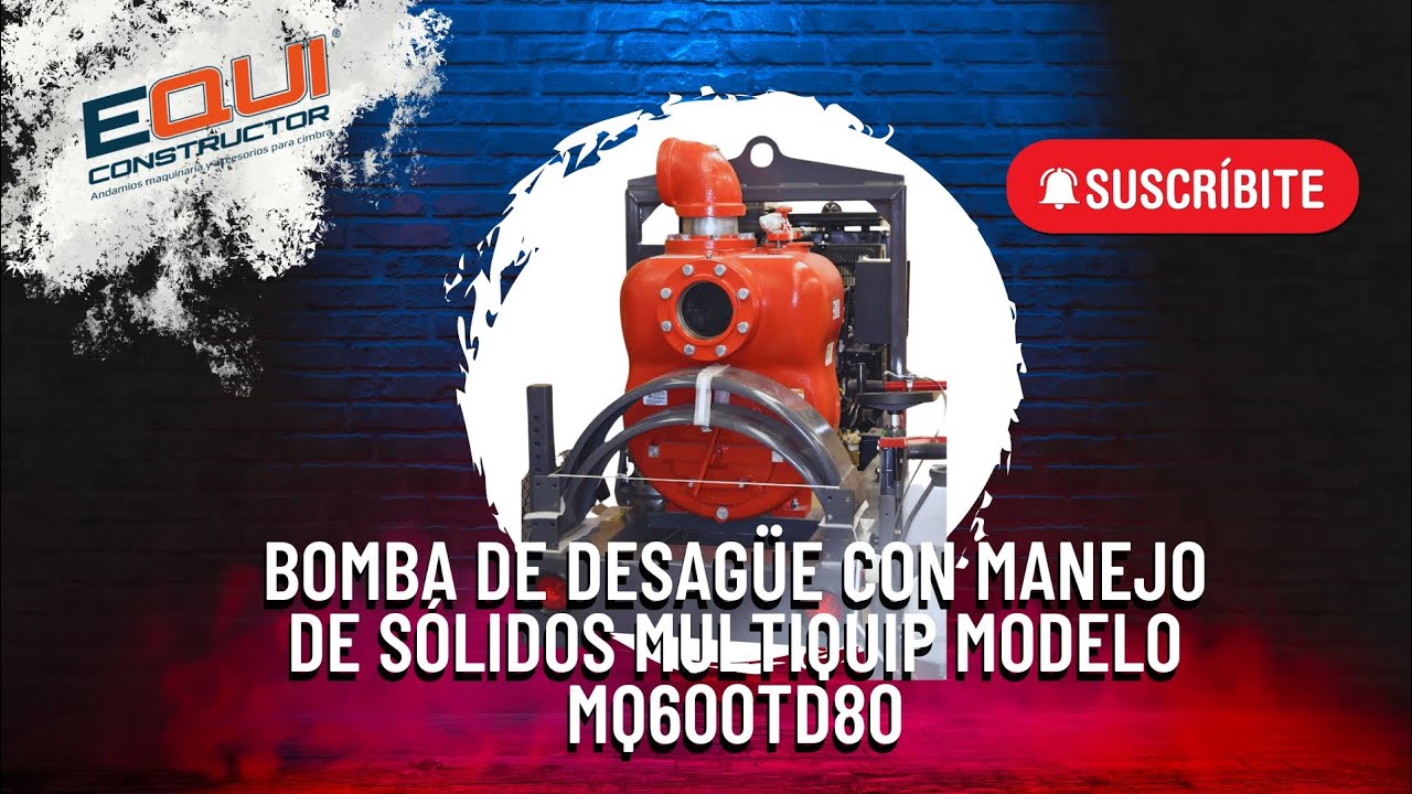 Motobomba Tragasólidos MULTIQUIP MODELO MQ600TD80
