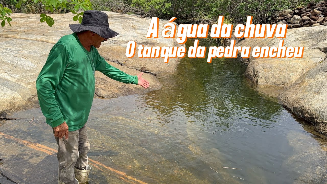 A chuva encheu o tanque 