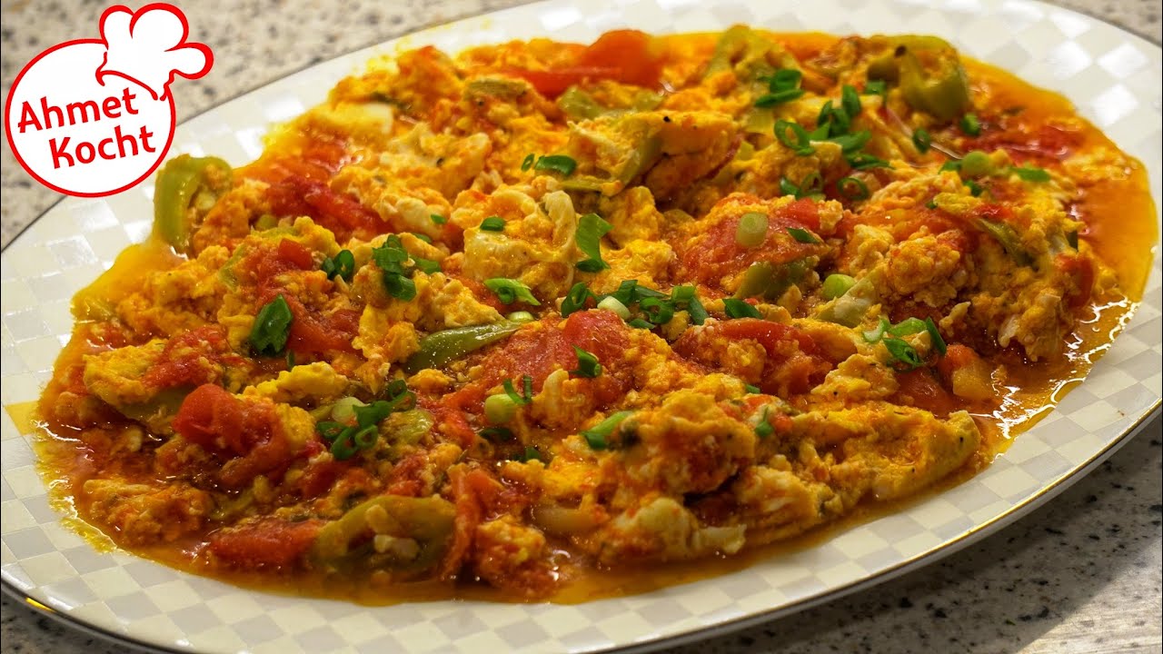 Menemen mit Frühlingszwiebeln | Ahmet Kocht | Garten + türkisch kochen | Folge 631