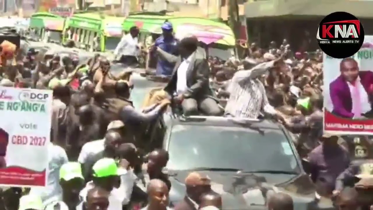 GACHAGUA, KALONZO AND HIS TROOPS INVADES THE STREETS OF NAIROBI.