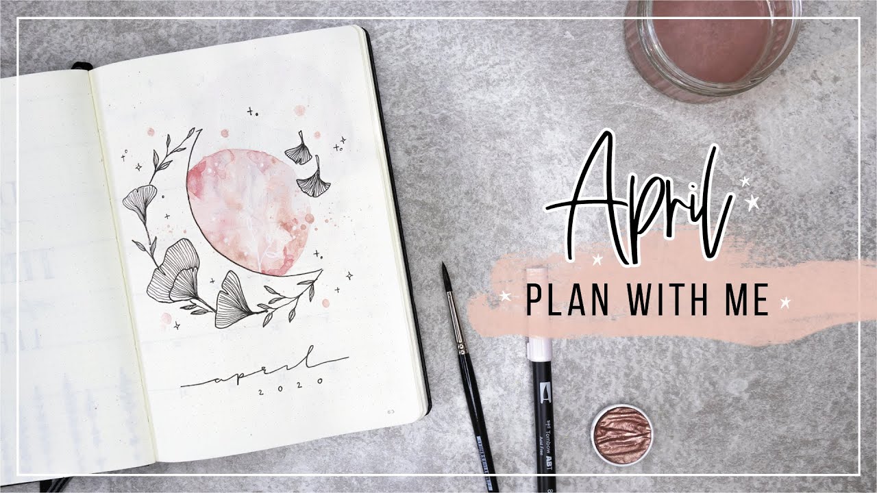 BULLET JOURNAL | Plan with me April Ginkgo leaves