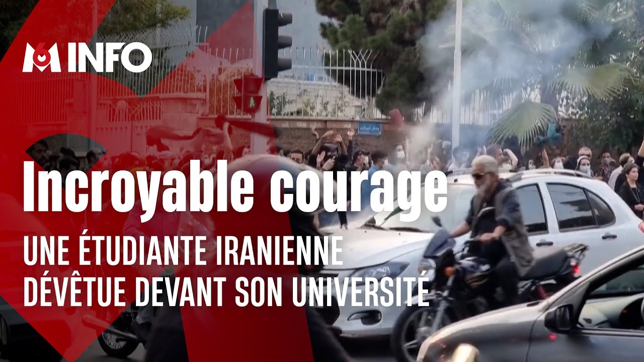 Une étudiante iranienne presque nue dans la rue