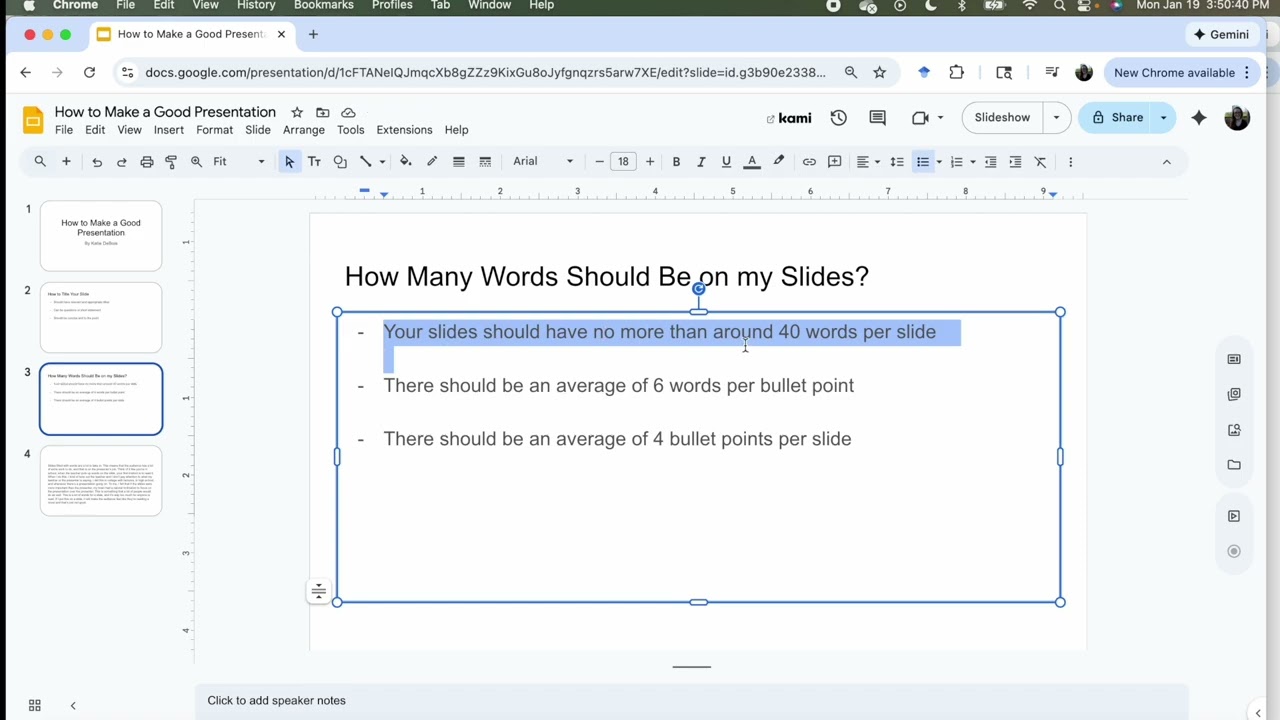 How to Make a Good Presentation
