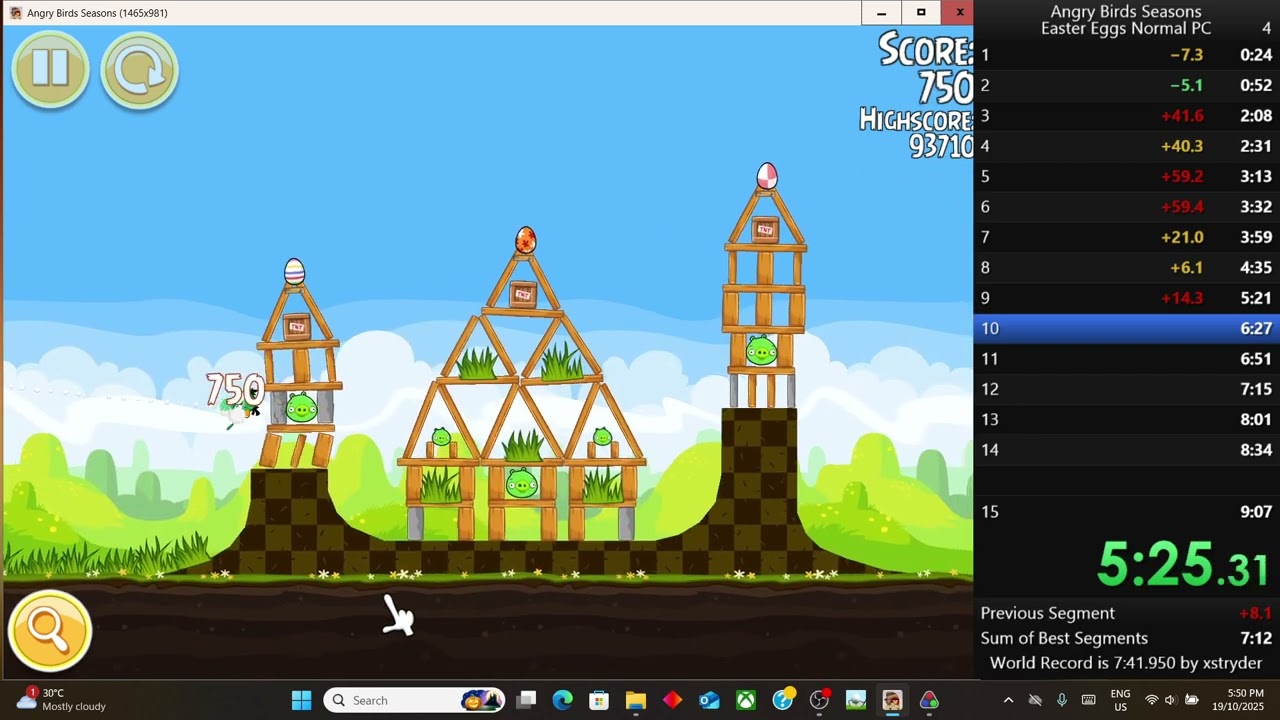 Angry Birds Seasons Easter Eggs PC Speedrun 8:28 (PB)